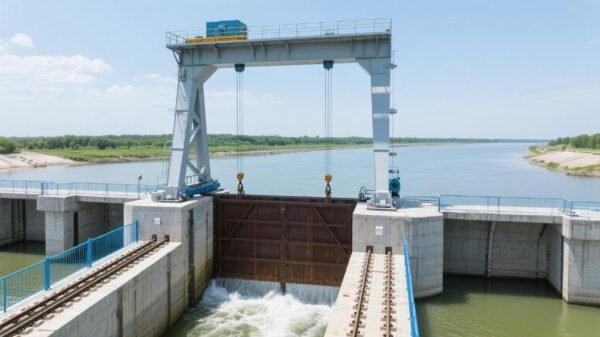 Gantry Hoist for Gate Operation